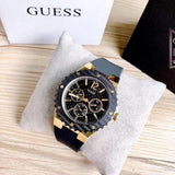 Guess Overdrive Black Dial Black Rubber Strap Watch for Women - W0149L4 Authentic Buy Shop Now