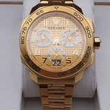 Versace Dylos Chronograph Gold Dial Gold Steel Strap Watch for Men - VQC040015 Authentic Buy Shop Now