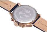 Tommy Hilfiger Trent Chronograph Grey Dial Black Leather Strap Watch For Men - 1791808 Authentic Buy Shop Now