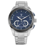 Maserati Traguardo Chronograph 45mm Blue Dial Stainless Steel Watch For Men - R8873612014 Authentic Buy Shop Now