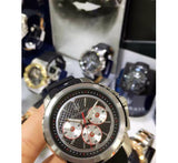 Maserati SFIDA Chronograph Black Silver Dial Black Rubber Strap Watch For Men - R8851123001 Authentic Buy Shop Now