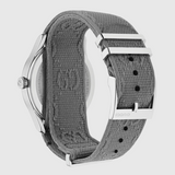 Gucci G Timeless Quartz White Dial Grey NATO Strap Watch For Women - YA1264184 Authentic Buy Shop Now