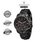 Maserati Successo 44mm Black Dial Black Steel Strap Watch For Men - R8873621014 Authentic Buy Shop Now