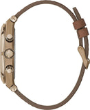 Guess Analog Multifunction White Dial Brown Leather Strap Watch for Men - GW0262G3 Authentic Buy Shop Now