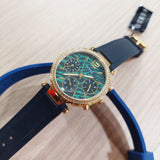 Guess Solstice Green Dial Black Rubber Strap Watch for Women - GW0113L1 Authentic Buy Shop Now