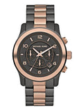 Michael Kors Runway Chronograph Grey Dial Two Tone Steel Strap Unisex Watch - MK8189 Authentic Buy Shop Now