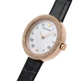 Emporio Armani Rosa Quartz Mother Of Pearl White Dial Black Leather Strap Watch For Women - AR11356 Authentic Buy Shop Now