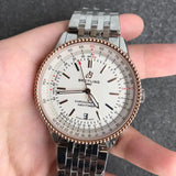 Breitling Navitimer Automatic 41mm White Dial Silver Stainless Steel Mens Watch - U17326211G1A1 Authentic Buy Shop Now