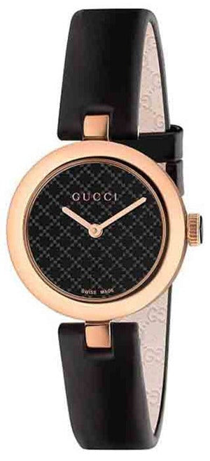 Gucci Diamantissima Quartz Black Dial Black Leather Strap Watch for Women - YA141501 Authentic Buy Shop Now