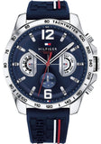 Tommy Hilfiger Decker Blue Dial Blue Rubber Strap Watch for Men - 1791476 Authentic Buy Shop Now