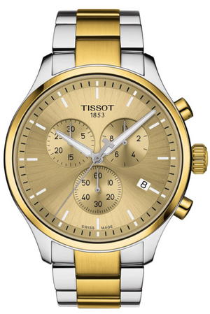 Tissot T Sport Chrono XL Classic Gold Dial Two Tone Steel Strap Watch for Men - T116.617.22.021.00 Authentic Buy Shop Now