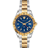 Versace Hellenyium GMT Blue Dial Two Tone Steel Strap Watch for Men - V11060017 Authentic Buy Shop Now