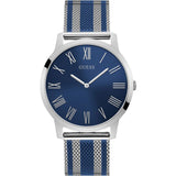 Guess Richmond Blue Dial Two Tone Mesh Bracelet Watch for Men - W1179G1 Authentic Buy Shop Now