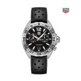 Tag Heuer Formula 1 Alarm Quartz Black Dial Black Rubber Strap Watch for Men - WAZ111A.FT8023 Authentic Buy Shop Now