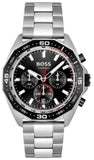 Hugo Boss Energy Chronograph Black Dial Silver Steel Strap Watch For Men - 1513971 Authentic Buy Shop Now