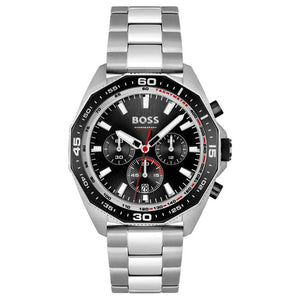 Hugo Boss Energy Chronograph Black Dial Silver Steel Strap Watch For Men - 1513971 Authentic Buy Shop Now