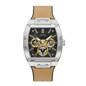 Guess Phoenix Multifunction Black Dial Brown Leather Strap Watch for Men - GW0202G3 Authentic Buy Shop Now