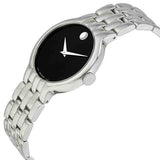 Movado Classic Quartz Black Dial Silver Steel Strap Watch for Men - 0606337 Authentic Buy Shop Now