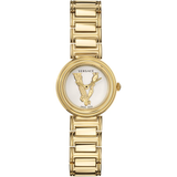 Versace Mini Virtus Quartz White Dial Gold Steel Strap Watch For Men - VET300221 Authentic Buy Shop Now