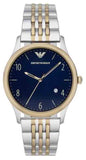Emporio Armani Classic Quartz Blue Dial Two Tone Steel Strap Watch For Men - AR1868 Authentic Buy Shop Now