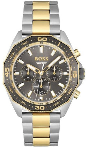 Hugo Boss Energy Chronograph Grey Dial Two Tone Steel Strap Watch For Men - 1513974 Authentic Buy Shop Now