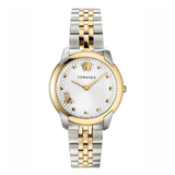 Versace Audrey Quartz White Dial Two Tone Steel Strap Watch for Women - VELR00519 Authentic Buy Shop Now