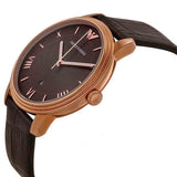 Emporio Armani Classic Quartz Brown Dial Brown Leather Strap Watch For Men - AR1613 Authentic Buy Shop Now