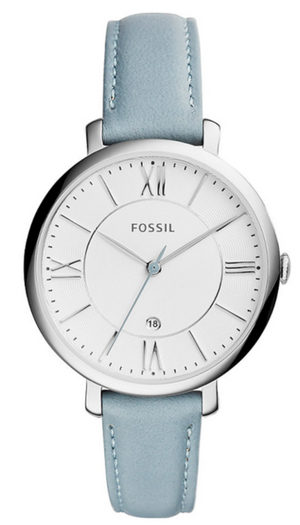 Fossil Jacqueline White Dial Light Blue Leather Strap Watch for Women - ES3821 Authentic Buy Shop Now