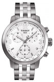 Tissot PRC 200 Chronograph White Dial Silver Steel Strap Watch For Men - T055.417.11.017.00 Authentic Buy Shop Now