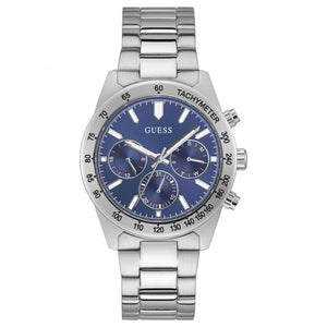 Guess Altitude Chronograph Blue Dial Silver Steel Strap Watch for Men - GW0329G1 Authentic Buy Shop Now