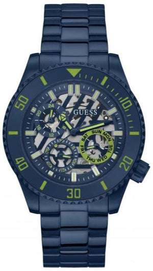 Guess Axle Multifunction Navy Blue Dial Blue Steel Strap Watch For Men - GW0488G4 Authentic Buy Shop Now