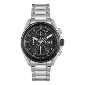 Hugo Boss Volane Black Dial Silver Steel Strap Watch for Men - 1513949 Authentic Buy Shop Now