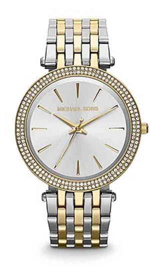 Michael Kors Darci Silver Dial Two Tone Stainless Steel Strap Watch for Women - MK3215 Authentic Buy Shop Now