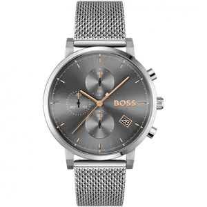 Hugo Boss Integrity Grey Dial Silver Mesh Bracelet Watch for Men - 1513807 Authentic Buy Shop Now