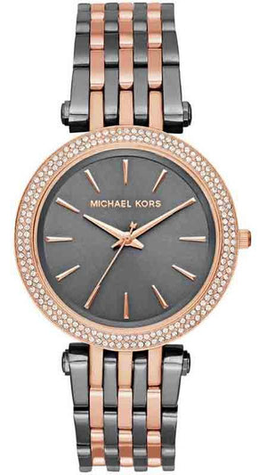 Michael Kors Darci Analog Quartz Grey Dial Two Tone Steel Strap Watch For Women - MK3584 Authentic Buy Shop Now