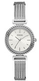Guess Quartz Silver Dial Silver Mesh Bracelet Watch For Women - W1152L1 Authentic Buy Shop Now