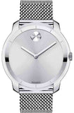 Movado Bold Silver Dial Silver Mesh Bracelet Watch For Men - 3600260 Authentic Buy Shop Now