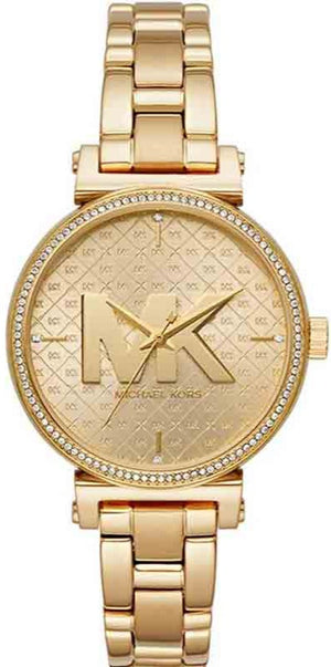 Michael Kors Sofie Quartz Gold Dial Gold Steel Strap Watch For Women - MK4334 Authentic Buy Shop Now