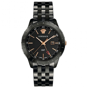 Versace Univers Quartz Black Dial Black Steel Strap Watch for Men - VEBK00618 Authentic Buy Shop Now