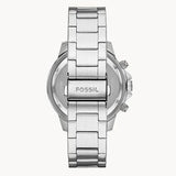 Fossil Bannon Multifunction Chronograph Silver Dial Silver Steel Strap Watch for Men - BQ2490 Authentic Buy Shop Now