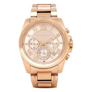 Michael Kors Brecken Chronograph Quartz Rose Gold Dial Rose Gold Steel Strap Watch For Women - MK6367 Authentic Buy Shop Now