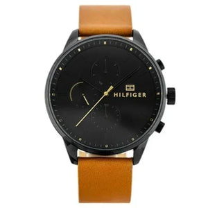 Tommy Hilfiger James Quartz Black Dial Brown Leather Strap Watch For Men - 1791486 Authentic Buy Shop Now
