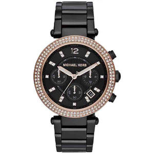 Michael Kors Parker Diamonds Black Dial Black Steel Strap Watch for Women - MK5885 Authentic Buy Shop Now