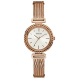Guess Monroe Silver Dial Rose Gold Steel Strap Watch For Women - W1152L3 Authentic Buy Shop Now