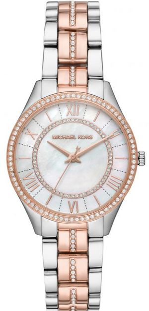 Michael Kors Lauryn Mother of Pearl Dial Two Tone Steel Strap Watch For Women - MK3979 Authentic Buy Shop Now