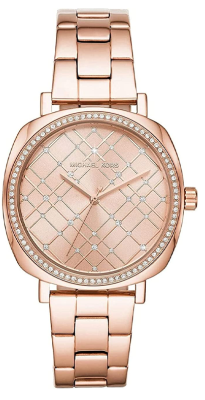 Michael Kors Nia Quartz Rose Gold Dial Rose Gold Steel Strap Watch For Women - MK3990 Authentic Buy Shop Now