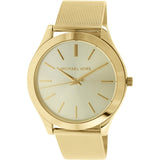 Michael Kors Slim Runway Champagne Dial Gold Mesh Bracelet Watch for Women - MK3282 Authentic Buy Shop Now