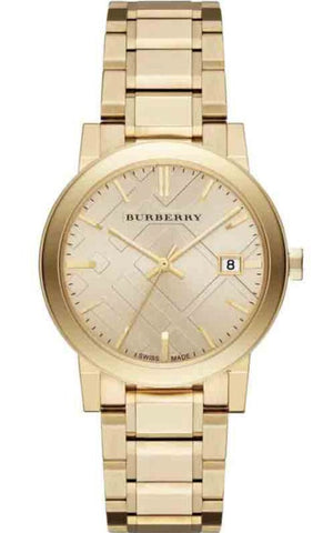 Burberry The City Gold Dial Gold Steel Strap Watch for Women - BU9033 Authentic Buy Shop Now