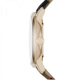 Burberry The Classic Round Gold Dial Brown Leather Strap Unisex Watch - BU10001 Authentic Buy Shop Now