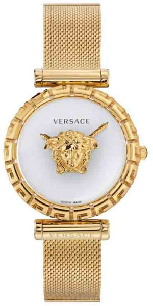 Versace Palazzo Empire Greca White Dial Gold Mesh Bracelet Watch for Women - VEDV00619 Authentic Buy Shop Now